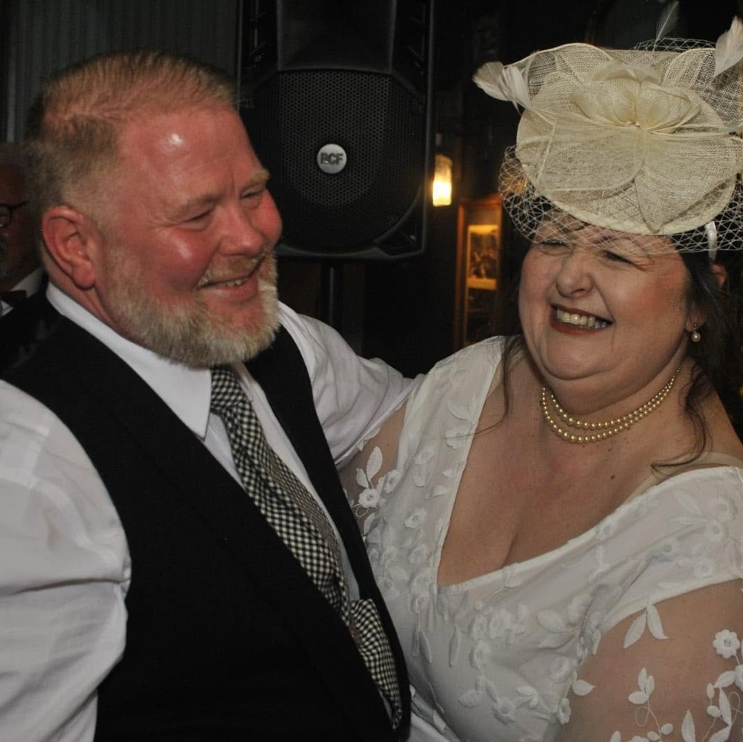 Simone and Gary smiling together